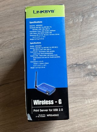 Servidor de Impresión Linksys Wireless-G WPS54GU2