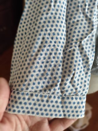 Camisa Massimo Dutti Azul y Blanco
