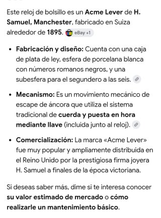 Reloj de bolsillo Acme Lever plata Diámetro 5 CMS