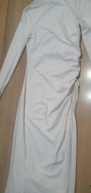 Vestido blanco manga larga