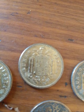 Lote de 10 monedas de 1 peseta