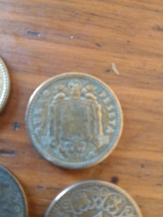 Lote de 10 monedas de 1 peseta