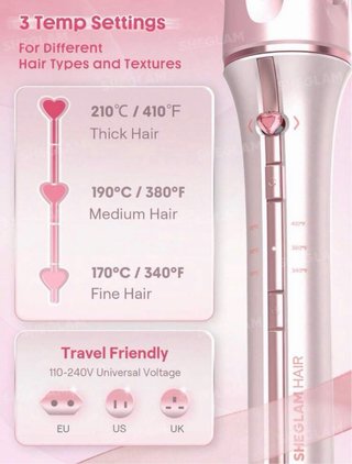 Sheglam Cupid's Charm Auto Curler Rosa