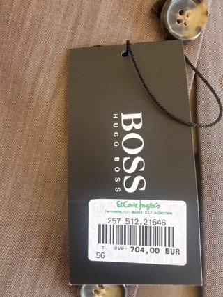 Traje Hugo Boss Talla 56 Gris