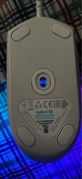 Ratón Logitech G203 RGB Blanco