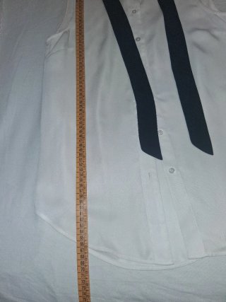 Camicia donna senza maniche con fiocco