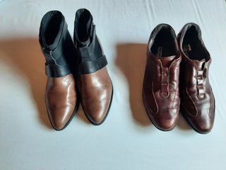 Botines Clarks y zapatos Pikolinos Marrones.39