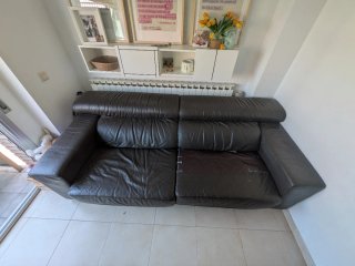 Sofá de piel extraíble 3 plazas