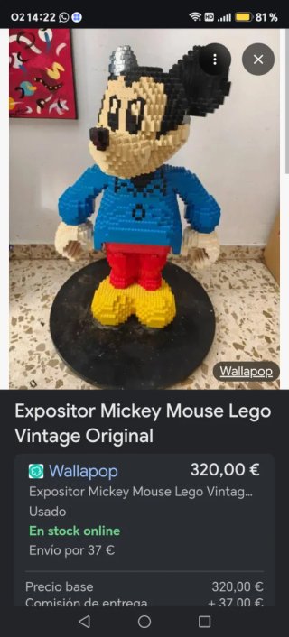 Mickey Mouse Lego, Expositor tienda, vintage