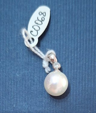 Colgante Plata con Perla y Circonita