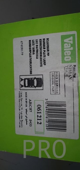 piloto nissan trade matricula valeo