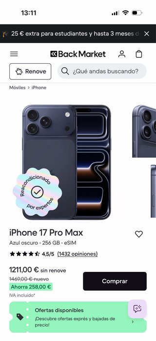 iPhone 17 Pro Max Azul Nuevo Caja