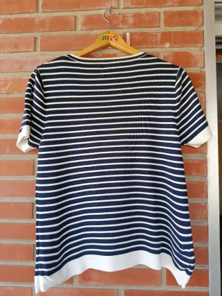 Jersey Zendra Rayas Azul y Blanco