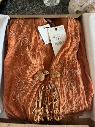 Kimono Zara flecos talla /M  Colección