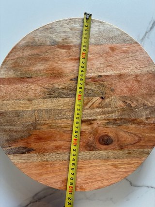 Tablas redondas madera con cuero