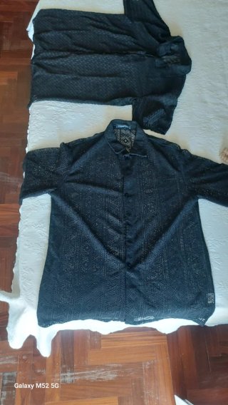 Set di 3 camicie traforate tg L