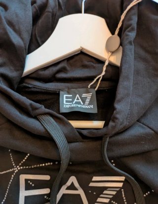Tuta EA7 Emporio Armani Nera con Strass - Nuova