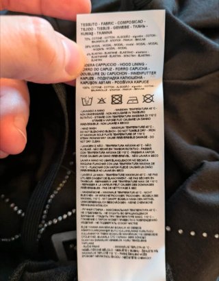 Tuta EA7 Emporio Armani Nera con Strass - Nuova