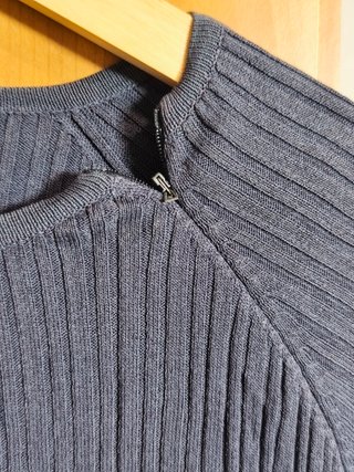 Jersey Zara Man Talla L Gris Oscuro