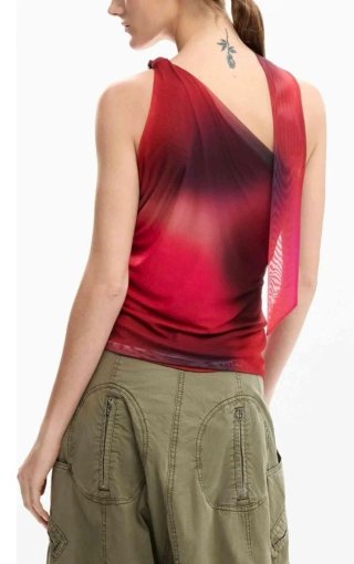 Camiseta Desigual Tul Nudo Rosa Talla S