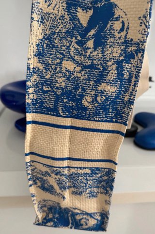 Bolso Tote Christian Dior Beige/Azul
