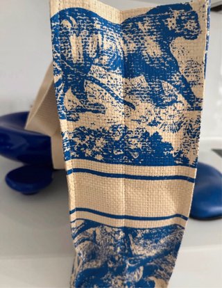 Bolso Tote Christian Dior Beige/Azul