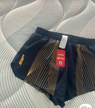 Pantalón running Joma RFEA azul y dorado