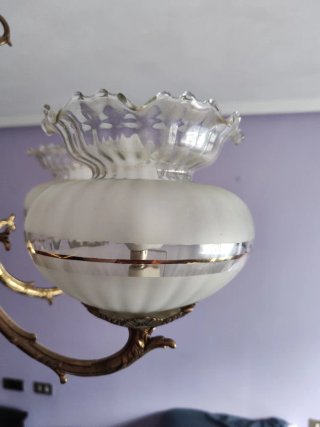 Lámpara colgante vintage dorada