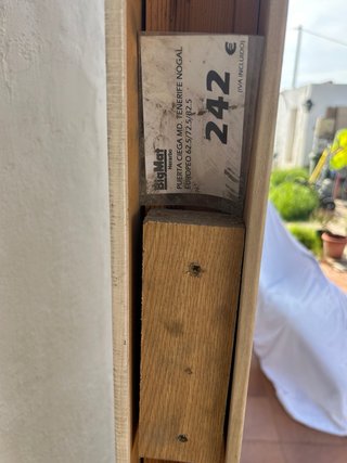 Puerta de interior madera con cristal 203x0,82,5