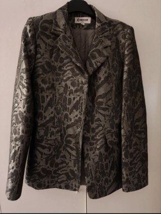 Blazer CINOCCHE estampado gris y plata