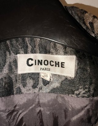 Blazer CINOCCHE estampado gris y plata