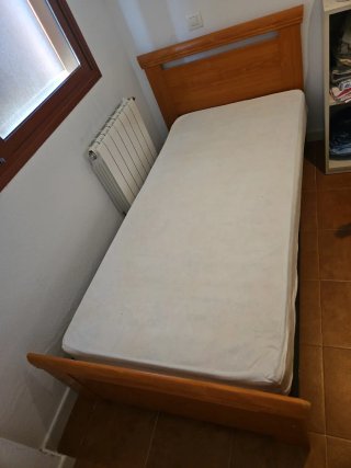 Cama individual 90cm con colchón