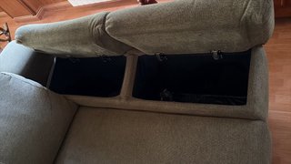 Sofá chaiselongue tela verde