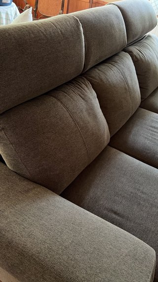 Sofá chaiselongue tela verde