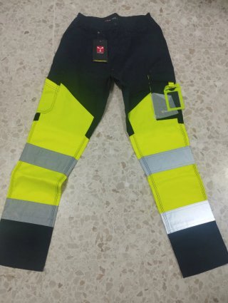 Pantalones de trabajo PANTER negro/amarillo