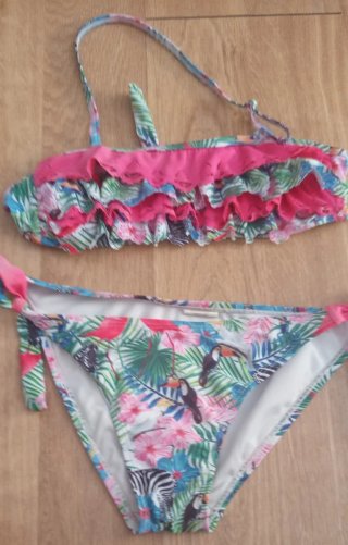 Bikini infantil estampado tropical