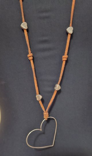 Collar Corazones y detalles Plata