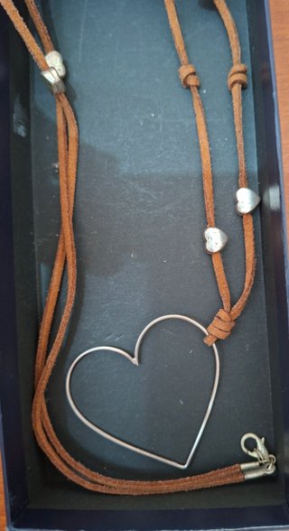 Collar Corazones y detalles Plata