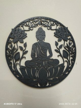 Decorazione Parete Buddha Mandala Fiori Loto