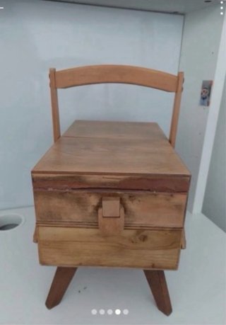 Costurero Mid-Century Madera Maciza Restaurado