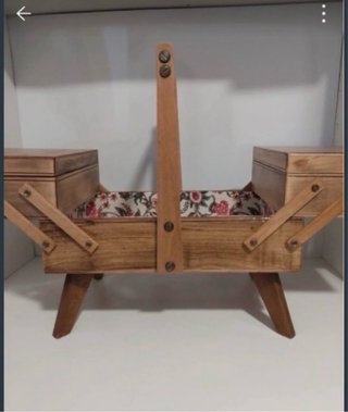 Costurero Mid-Century Madera Maciza Restaurado