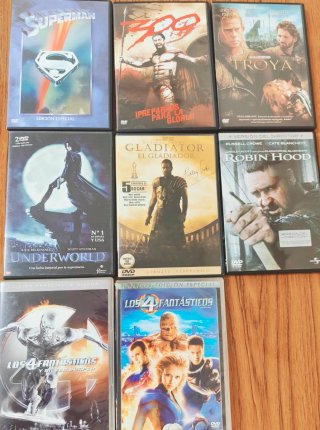 Lote Películas DVD: Superman, 300, Troya...