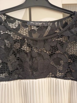 Blusa Pianoforte Negra y Blanca Talla M