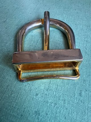 Fibbia vintage oro e argento per cinture accessori