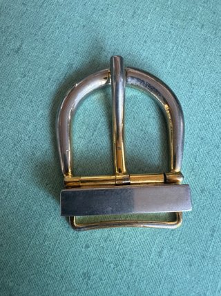 Fibbia vintage oro e argento per cinture accessori