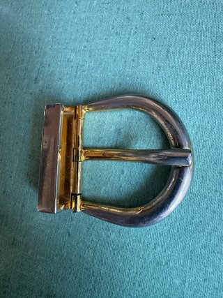 Fibbia vintage oro e argento per cinture accessori