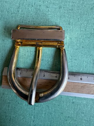 Fibbia vintage oro e argento per cinture accessori
