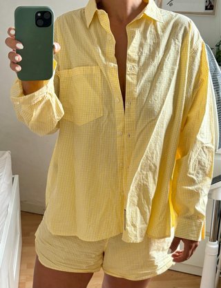 Pijama Savage X Fenty 2 piezas Amarillo Talla M