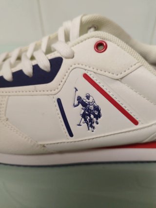 Zapatillas Polo Blancas y Rojas