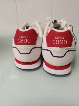 Zapatillas Polo Blancas y Rojas